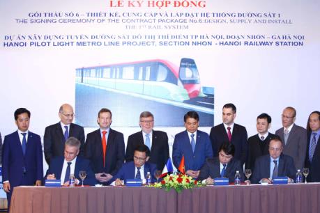Ký kết gói thầu trên 7.667 tỷ đồng thuộc dự án đường sắt đô thị Nhổn - Ga Hà Nội