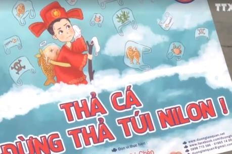 "Thả cá đừng thả túi nilon" - thông điệp nóng nhất ngày ông Công ông Táo