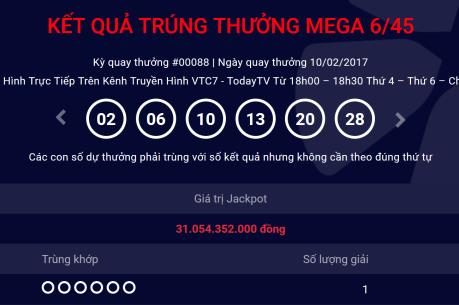 Tiếp tục có người trúng Vietlott trị giá 31 tỷ đồng