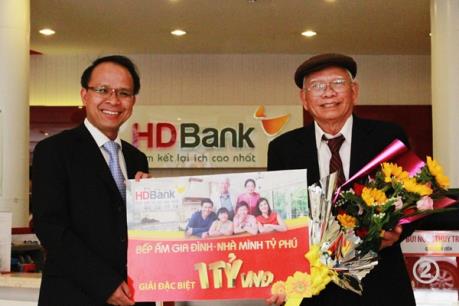 Cơ hội trúng 1 ký vàng SJC từ HD Bank