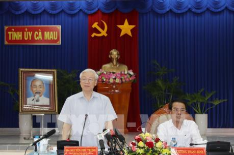 Tổng Bí thư Nguyễn Phú Trọng: Cà Mau cần phát triển mạnh kinh tế biển, kinh tế rừng