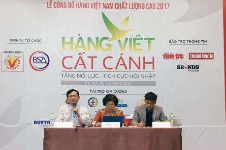 Hơn 590 doanh nghiệp đạt chứng nhận hàng Việt Nam chất lượng cao năm 2017