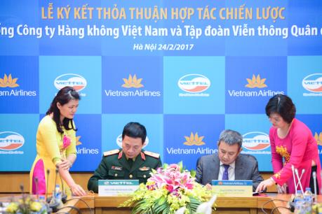 Vietnam Airlines ký kết thoả thuận hợp tác với Viettel