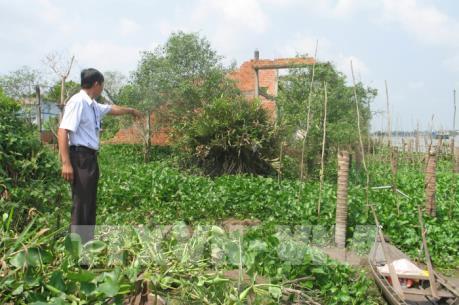 Sạt lở nghiêm trọng ở cù lao Tân Phong (Tiền Giang)