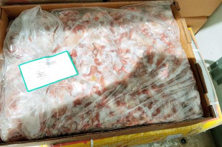 Bắt giữ và tiêu hủy gần 1 tấn cánh gà nhập lậu