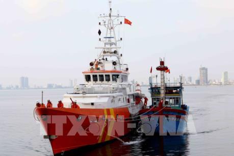 Cứu thoát 8 thuyền viên trên tàu cá bị chìm tại Bình Thuận