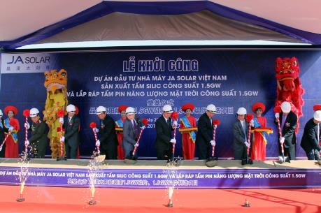 Tạm dừng thi công dự án của Công ty JA Solar tại Khu công nghiệp Quang Châu