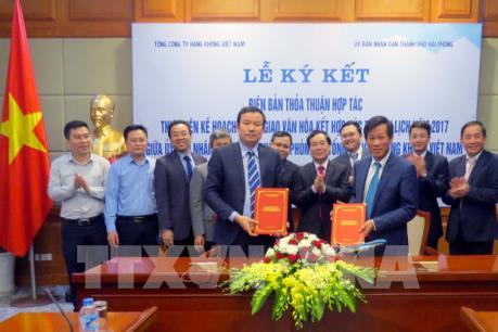 Hải Phòng và Vietnam Airlines ký thỏa thuận hợp tác kế hoạch ngoại giao văn hóa