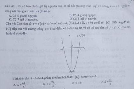 Đề thi thử THPT Quốc gia năm 2017 môn Toán