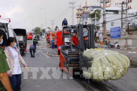 Khống chế hoàn toàn vụ cháy lớn tại Công ty Kwong Lung- Meko, Cần Thơ
