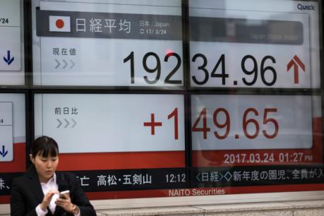 Chứng khoán châu Á dao động nhẹ phiên cuối tuần 24/3