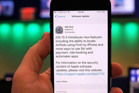 Apple cập nhật bản iOS 10.3: Chụp ảnh và ghi dữ liệu iPhone nhanh hơn