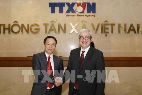 Tổng Giám đốc TTXVN tiếp Chủ tịch, Giám đốc điều hành Hãng Thông tấn Pháp AFP