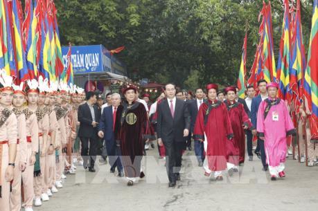 Chủ tịch nước Trần Đại Quang dự Lễ Giỗ Tổ Hùng Vương năm Đinh Dậu 2017
