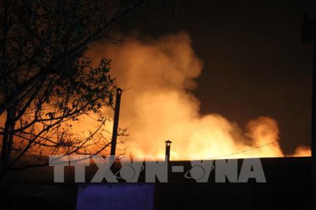 Cháy lớn tại công ty TNHH Quốc Đại, Thanh Hóa