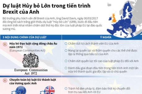 Dự luật Hủy bỏ Lớn trong tiến trình Brexit của Anh