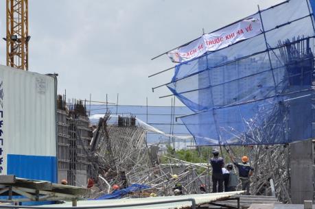 Thành phố Hồ Chí Minh: Sập giàn giáo từ tầng 9, một người tử vong
