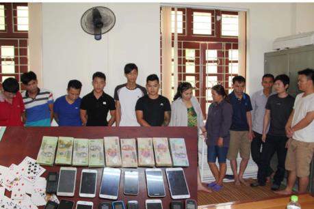 Thanh Hóa: Triệt xoá sới bạc, bắt quả tang 12 đối tượng