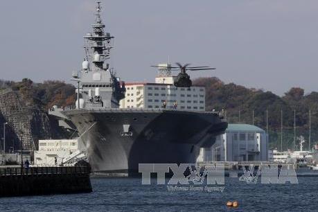 Tàu chiến lớn nhất Nhật Bản lần đầu tham gia sứ mệnh hộ tống tàu Mỹ ở Thái Bình Dương