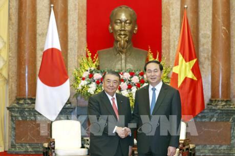 Chủ tịch nước Trần Đại Quang tiếp Chủ tịch Hạ viện Nhật Bản