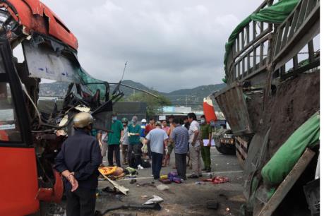 Ninh Thuận: Tai nạn giao thông nghiêm trọng trên quốc lộ 1A 