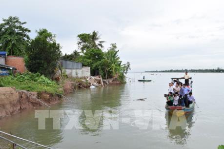 Tình hình sạt lở bờ sông Tiền tại Đồng Tháp