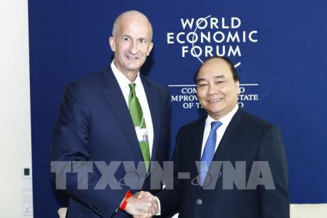 Thủ tướng Nguyễn Xuân Phúc tiếp các tập đoàn lớn bên lề WEF
