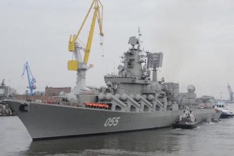 Tuần dương hạm của Nga diễn tập phòng không và chống tàu ngầm