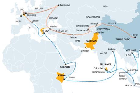 Trung Quốc đầu tư tới 60 tỷ USD vào sáng kiến "Vành đai và Con đường" từ năm 2013