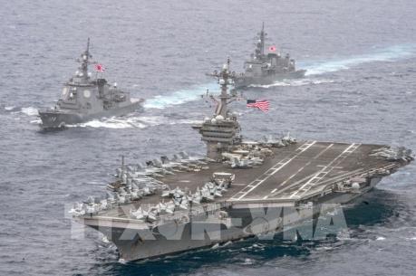 Tàu sân bay Carl Vinson tiếp tục tập trận với Hàn Quốc