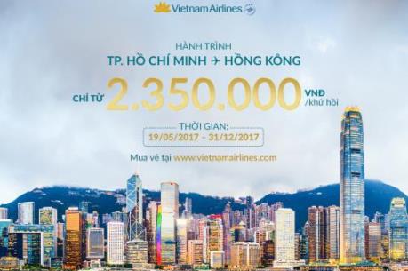 Vietnam Airlines ưu đãi vé máy bay chặng Tp. Hồ Chí Minh - Hongkong (Trung Quốc)