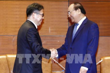 Thủ tướng tiếp Bộ trưởng Bộ Kinh tế, Thương mại và Công nghiệp Nhật Bản