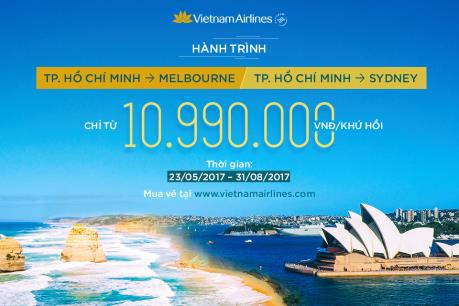 Vietnam Airlines ưu đãi đặc biệt chặng Tp. Hồ Chí Minh - Sydney