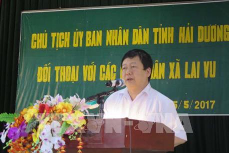Hải Dương đối thoại với người dân về việc doanh nghiệp dệt xả thải gây ô nhiễm môi trường