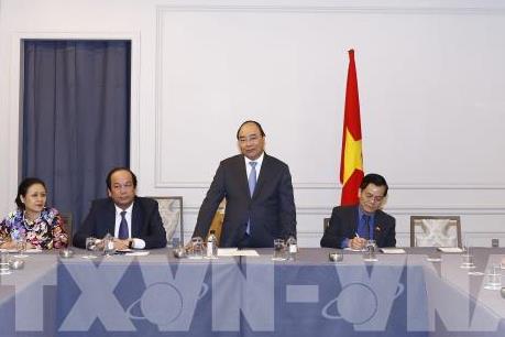 Thủ tướng Nguyễn Xuân Phúc tiếp một số doanh nhân, trí thức gốc Việt tại Hoa Kỳ
