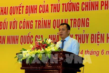 Thủy điện Hòa Bình là công trình quan trọng với an ninh quốc gia