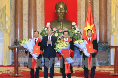 Chủ tịch nước trao quyết định bổ nhiệm Phó Chánh án, Thẩm phán Tòa án nhân dân tối cao