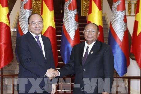 Thủ tướng Nguyễn Xuân Phúc tiếp Chủ tịch Quốc hội Vương quốc Campuchia