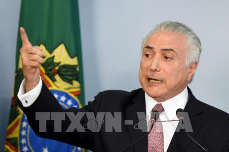 Tòa án Tối cao Brazil chuyển cáo trạng buộc tội Tổng thống M.Temer tham nhũng tới Hạ viện