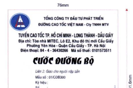 Khuyến cáo khách hàng nhận diện vé giả đi cao tốc Tp. Hồ Chí Minh – Long Thành – Dầu Giây