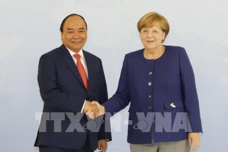 Thủ tướng Nguyễn Xuân Phúc hội đàm với Thủ tướng Đức Angela Merkel