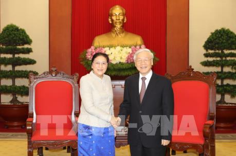 Tổng Bí thư Nguyễn Phú Trọng tiếp Chủ tịch Quốc hội Lào Pa-ny Da-tho-tu