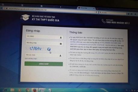 Thực tập thay đổi nguyện vọng xét tuyển đại học online từ hôm nay