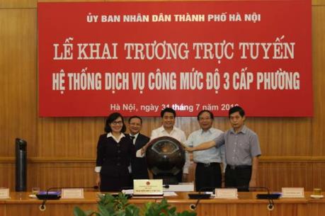 Hà Nội triển khai dịch vụ công trực tuyến mức độ 3, 4 đợt 1 năm 2017