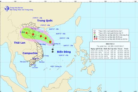 Dự báo thời tiết ngày mai 17/7: Bão số 2 sẽ ở trên đất liền từ Thanh Hóa đến Hà Tĩnh