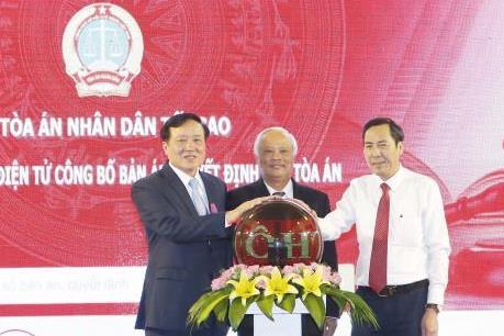 Khai trương Trang thông tin điện tử công bố bản án, quyết định của Tòa án