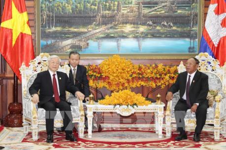 Tổng Bí thư Nguyễn Phú Trọng: Việt Nam coi trọng quan hệ đoàn kết hợp tác với Campuchia