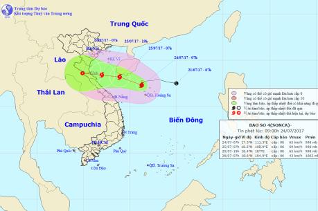 Tiếp tục cảnh báo vùng nguy hiểm của bão số 4