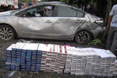 Báo động tình trạng vận chuyển thuốc lá nhập lậu gây tai nạn giao thông