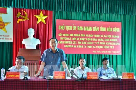 Hòa Bình tiếp tục tạm dừng mọi hoạt động khai thác cát, sỏi lòng sông Đà